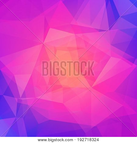 Gradient abstract square triangle background. Vibrant rainbow multicolored polygonal backdrop for business presentation. Positive bright gradient color transition for application and web.