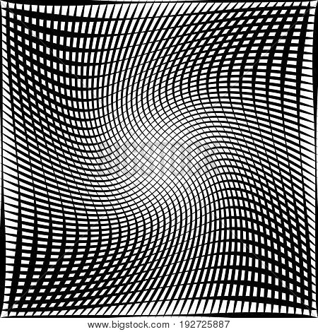 Geometric Black And White Texture. Mesh, Grid Pattern Of Lines