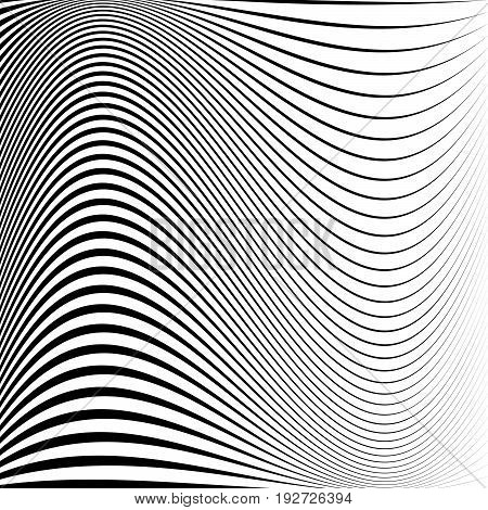 Geometric Black And White Texture. Mesh, Grid Pattern Of Lines