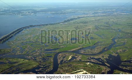 Aerial view.May 12 ,2017  Kiev region, Ukraine