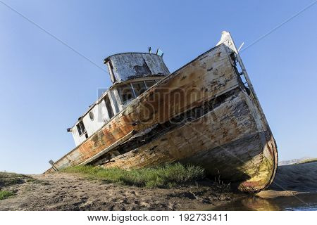 Shipwreck near Point Reyes National Seashore