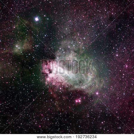 Star-forming Region Messier 17, Omega Nebula Or Swan Nebula .