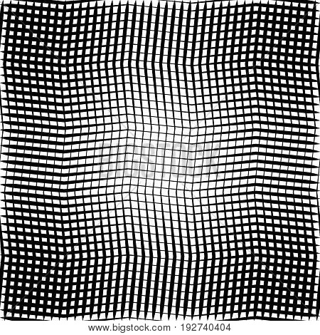 Geometric Black And White Texture. Mesh, Grid Pattern Of Lines