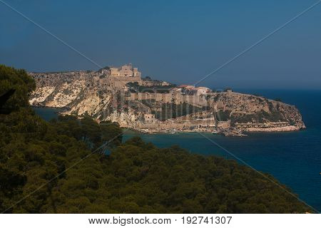 Beautiful view of San Nicola island in Italy