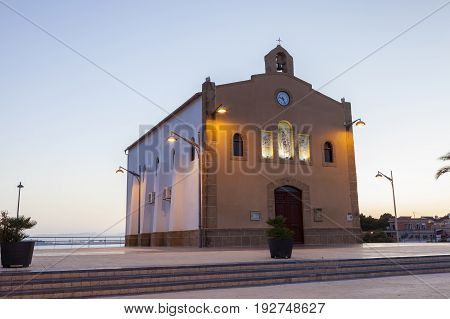 Church Ermita de Nuestra Senora del Carmen in Isla Plana Region of Murcia Spain