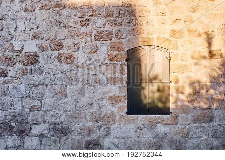 Old Window And Stone Wall