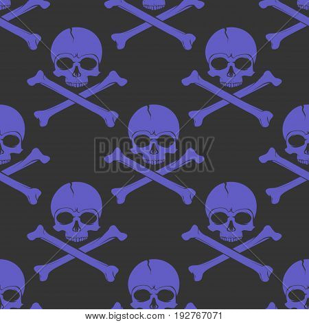 Skull And Crossbones Seamless Pattern