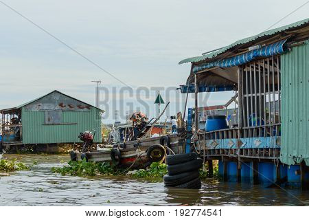 Flooting Market On The Mekong River