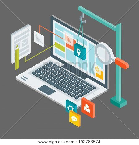 Isometric web design vector for your ideas
