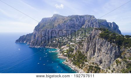 big mountains and sea under blue sea