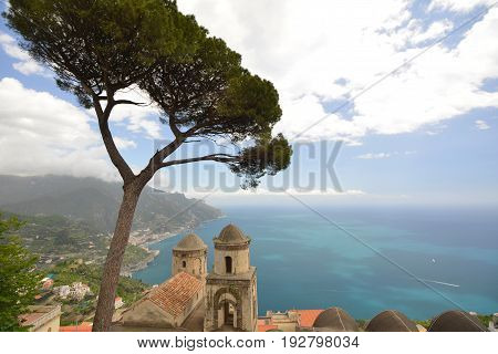 Ravelo Resort City At Amalfi Coast In Southern Italy