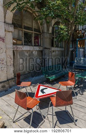Lisbon, Portugal - May 20, 2917: Very Popular Art Centrum Lx Factory In Lisbon