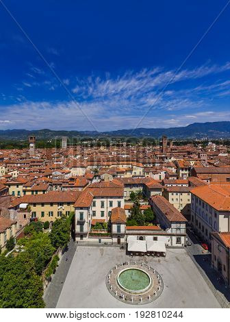 Panorama of Lucca Italia - architecture background