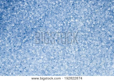 The polymer raw material of injection process.Closeup of the polymer pellet .
