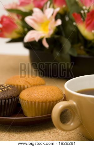 Cup Cakes e una tazza di caffè