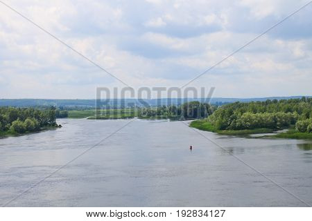 View on the river Dnieper in Ukraine