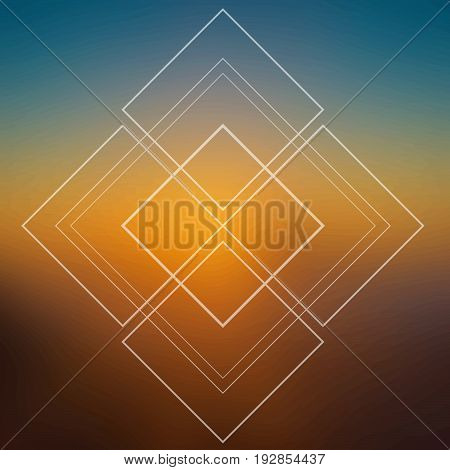 Modern blurry background with a white geometric overlay. Vector EPS 8