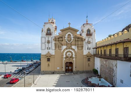 Plaza de la Patrona and historical Basilica de Candelaria, Tenerife island, Spain