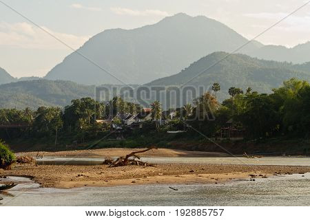 Nam Ou river in Nong Khiaw village, northern Laos