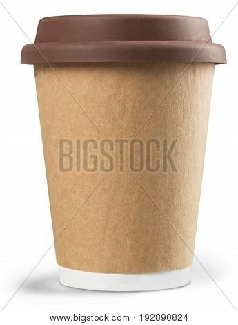 Paper isolated cup sleeve bar white shop