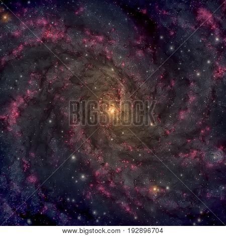 Fireworks Galaxy. Spiral Galaxy In The Constellations Cepheus And Cygnus.