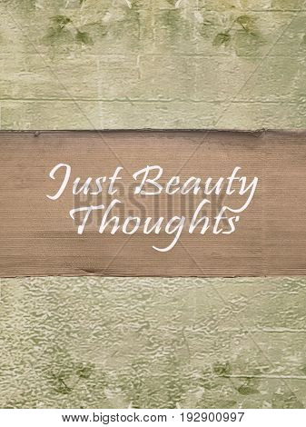 Shabby Chic Background With Letters Quote