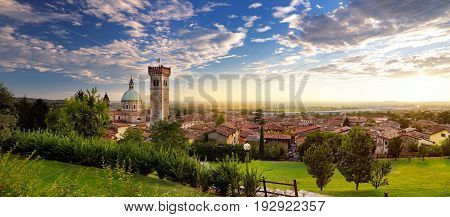 Beautiful Sunset View Of Lonato Del Garda, A Town And Comune In The Province Of Brescia, Italy