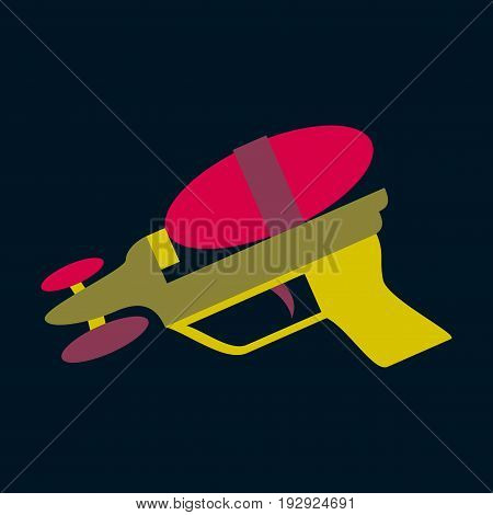 Icon in flat design Toy gun child