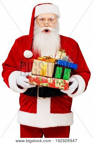 Smiling portrait claus santa santa claus holiday background holiday party