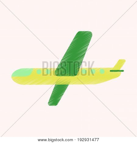 Flat Icon in Shading Style aircraft business