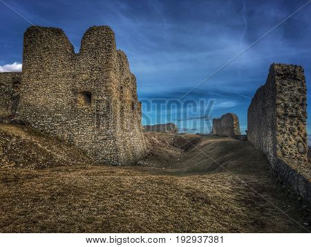 Ruins of a castle which was based in 13th centuRuins of a relatively large castle which was based probably in the second half of the 13th century.