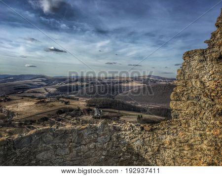 Ruins of a castle which was based in 13th centuRuins of a relatively large castle which was based probably in the second half of the 13th century.