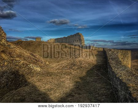 Ruins of a castle which was based in 13th centuRuins of a relatively large castle which was based probably in the second half of the 13th century.