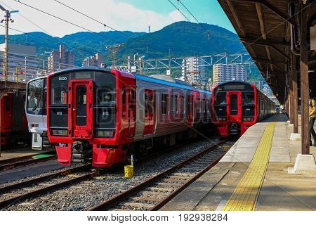 Local Train Connect one community to other communities in Kyushu Island, Japan.