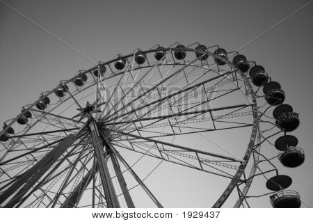 Très gros plan d'une roue de Ferris