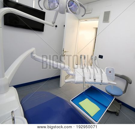 Inside A Dental Clinic With The Large Halogen Light Photographed
