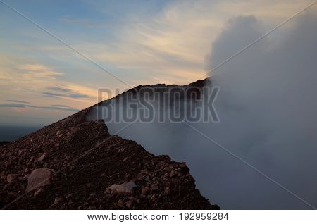 Volcan Telica Near Leon In Nicaragua, An Active Volcano