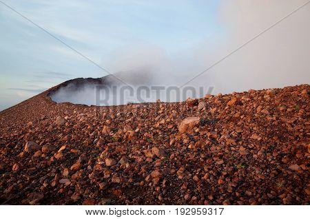 Volcan Telica Near Leon In Nicaragua, An Active Volcano