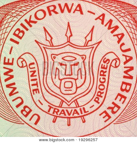 BURUNDI - CIRCA 2005: Burundi arme på 20 franc 2005 seddel fra Burundi.