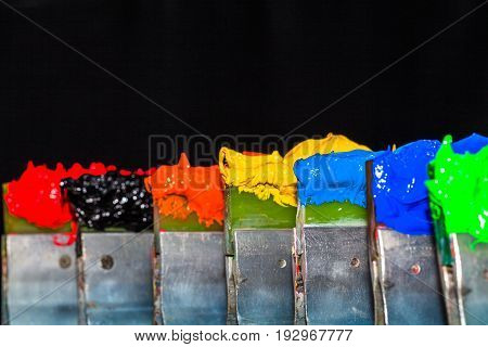 Plastisol Ink On Print Handle In Factory Tee Shirt