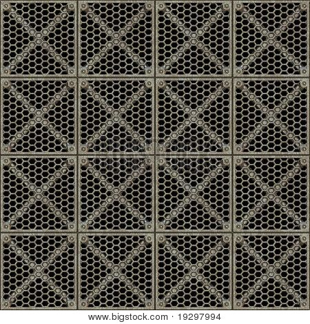 una grande immagine di una barriera metallica Tapisserie