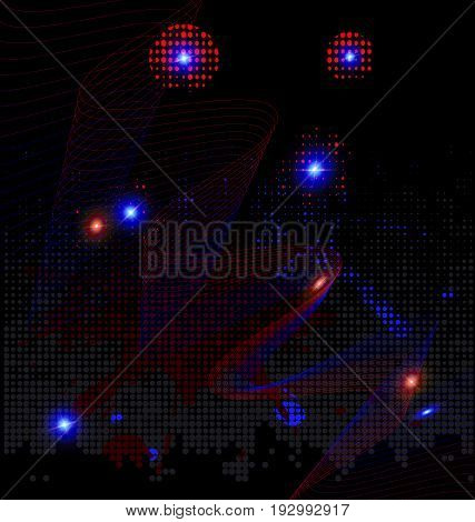 dark background and abstraction red and blue colors
