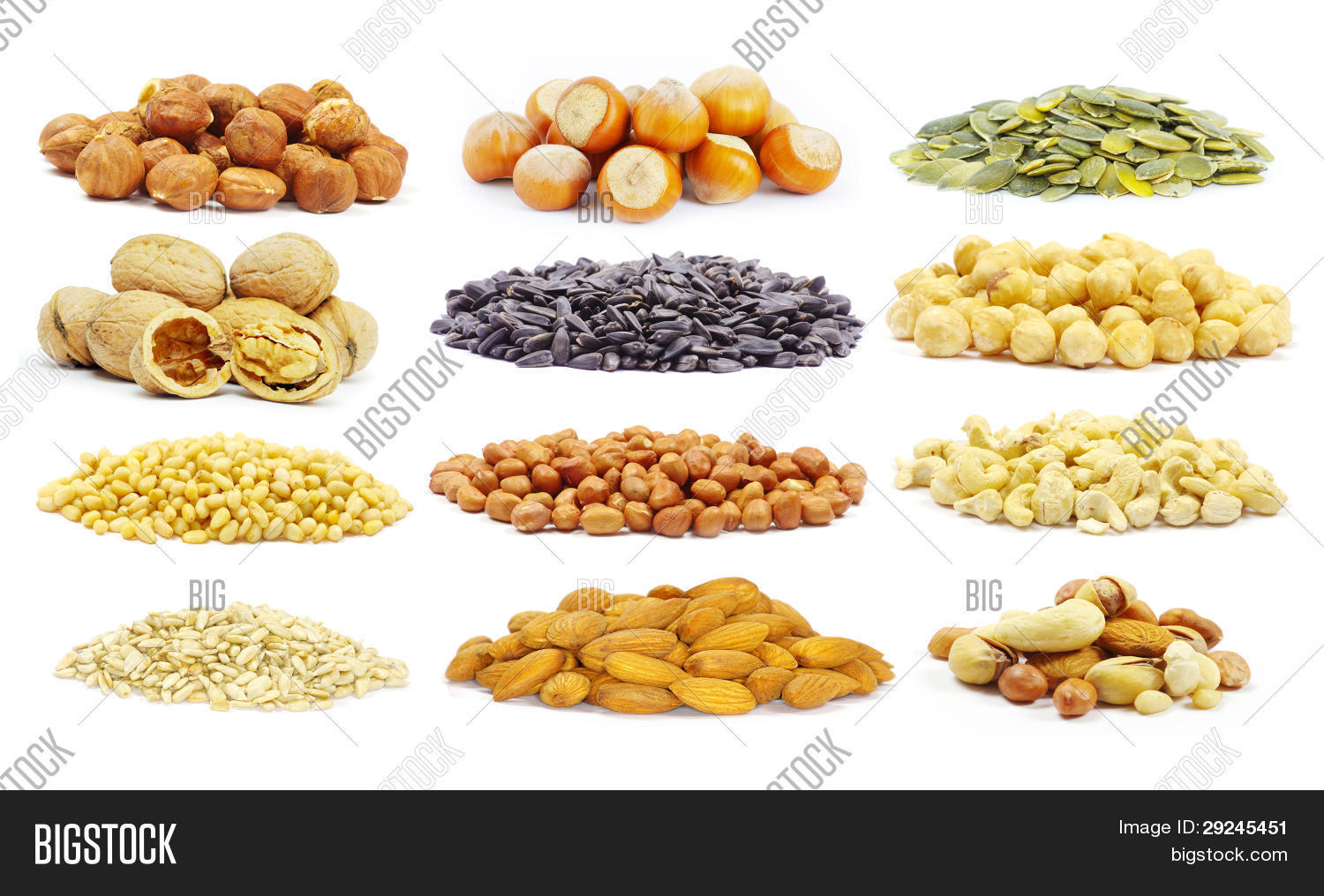 Seeds Nuts Collection Image & Photo (Free Trial) Bigstock