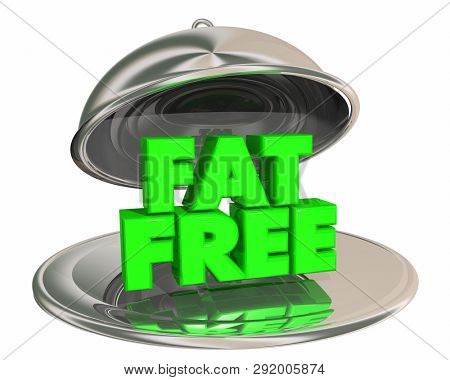 Fat Free Food Meal Dinner Plate 3d Illustration