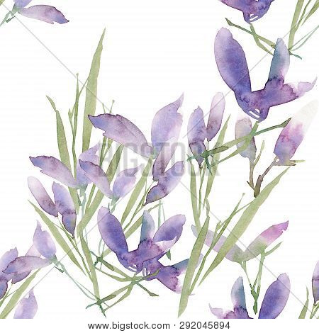 Floral Seamless Pattern. Hand Drawn Illustration. Fullsize Raster Atrwork.