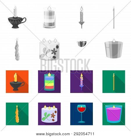 Isolated Object Of Relaxation And Flame Logo. Collection Of Relaxation And Wax Stock Vector Illustra
