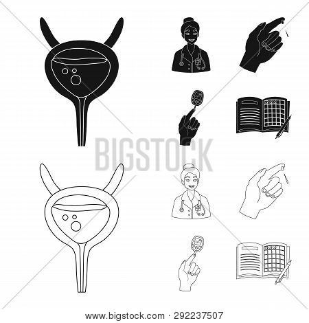Vector Illustration Of Diet And Treatment  Sign. Collection Of Diet And Medicine Stock Symbol For We