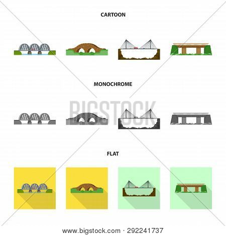 Vector Illustration Of Connection And Design Symbol. Set Of Connection And Side Stock Vector Illustr