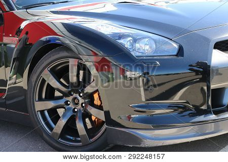 Kazan, Russia, May 26, 2018: Opening Of The Motorcycle Season - Auto-motor Show. Nissan Gtr