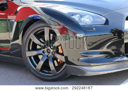 Kazan, Russia, May 26, 2018: Opening Of The Motorcycle Season - Auto-motor Show. Nissan Gtr
